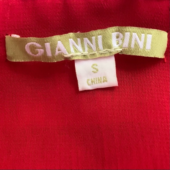 Gianni Bini Snyder red ruffle striped midi dress - Picture 5 of 6